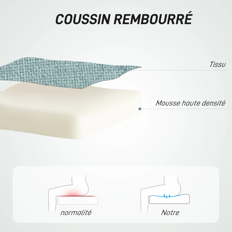 HOMCOM Chaise de bureau pivotante sans accoudoirs, hauteur et inclinaison réglables, capacité 120 kg, vert