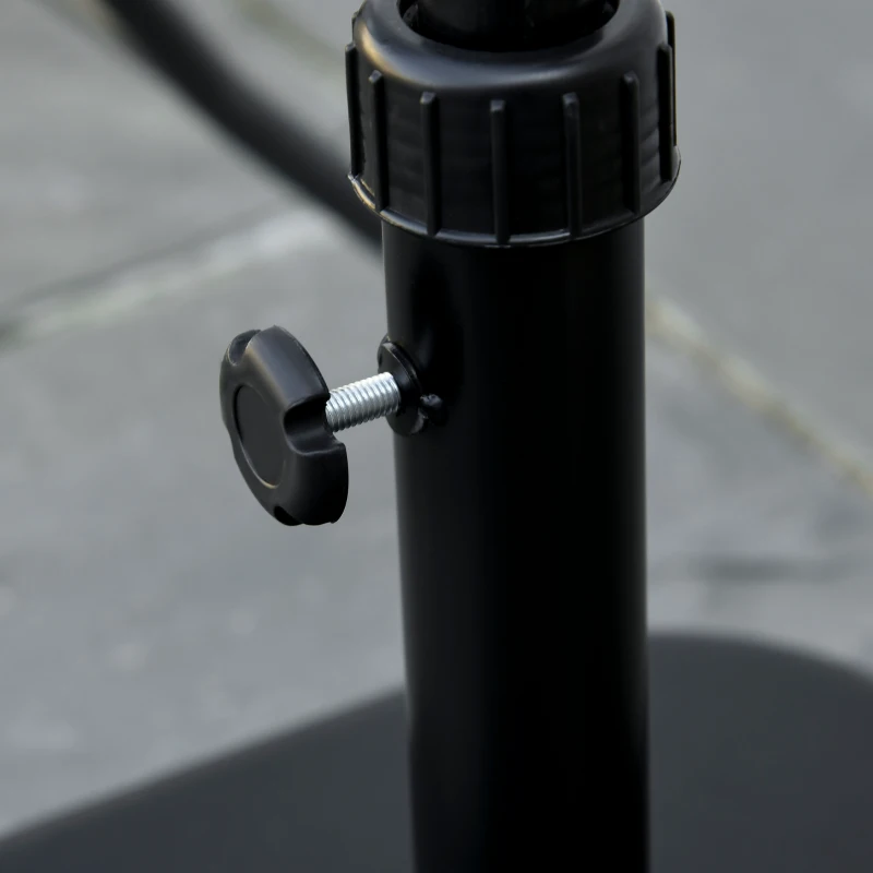 Outsunny Basis für Sonnenschirme im Garten aus Kunststoff und Zement, 11 kg, 36x36x31cm, Schwarz