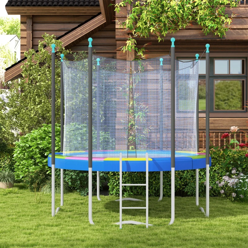 SPORTNOW Trampolin Sicherheitsabdeckung Ø366x30 cm Faltbar und tragbar, aus Kunststoff, PE und Schaum, Mehrfarbig