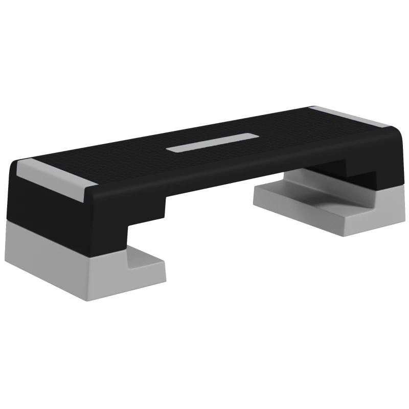 SPORTNOW Stepper mit Höhenverstellung, abnehmbaren Stufen und rutschfester Basis, aus ABS, 97x36x15/20/25 cm, Grau