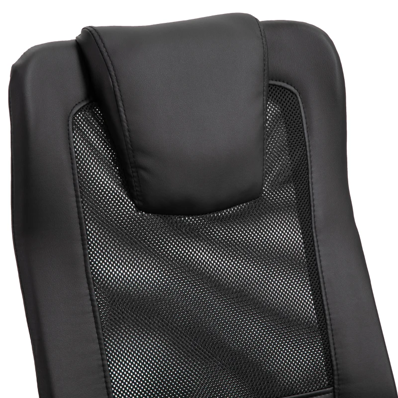 Vinsetto Bürostuhl Drehstuhl höhenverstellbar Chefsessel Schreibtischstuhl ergonomisch PU schwarz 66 x 73 x 108-118 cm