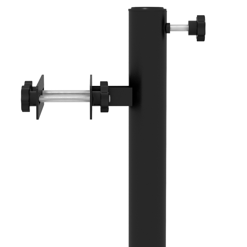 Outsunny Sonnenschirmständer zur Befestigung an Balkongeländer, Geländerhalterung für Sonnenschirmmast von 48mm und 38mm