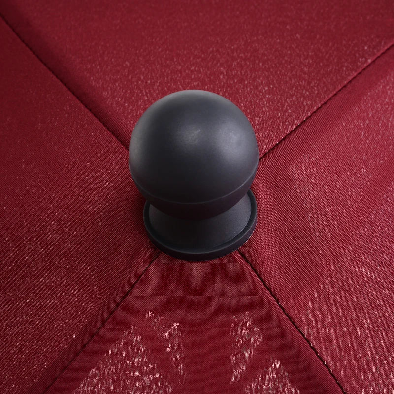 Outsunny Rechteckiger und verstellbarer Gartenschirm mit Aluminiummast, 2x1,3x2,5 m, Weinrot