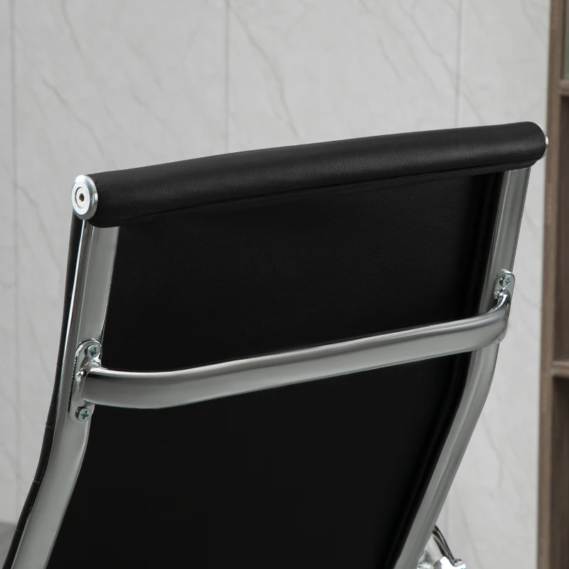 Vinsetto bureaustoel gaming draaistoel directiestoel schommelfunctie, in hoogte verstelbaar, gewatteerd ergonomisch PU-leer schuim zwart 54 x 62 x 114 cm