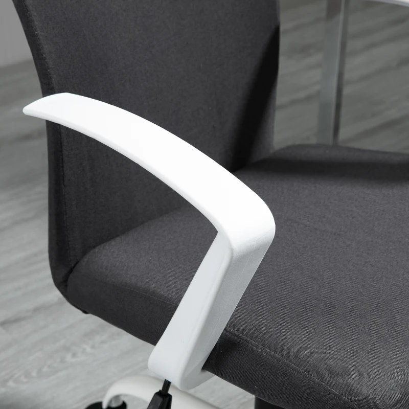Vinsetto Sedia da Ufficio Ergonomica e Girevole con Altezza Regolabile, 61x61x89-99 cm, Grigio Scuro