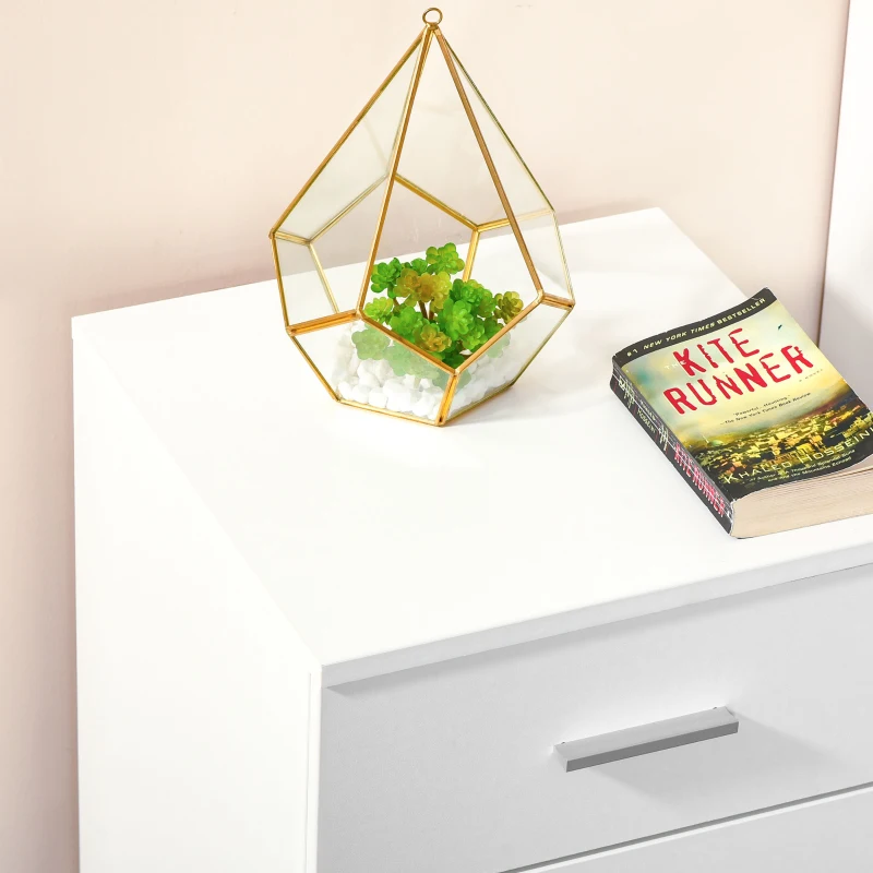 HOMCOM Caisson de Bureau Rangement Bureau sur Roulettes 3 Tiroirs Verrouillables 40 x 40 x 61,5 cm Blanc