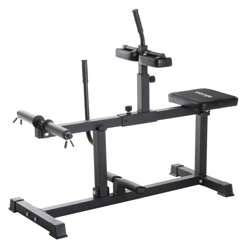 SPORTNOW Seated Leg Extension Machine, Adjustable Leg Raise Machine and Curl Machine with Plate Loaded for Hip, Lower Body and Home Gym Workout