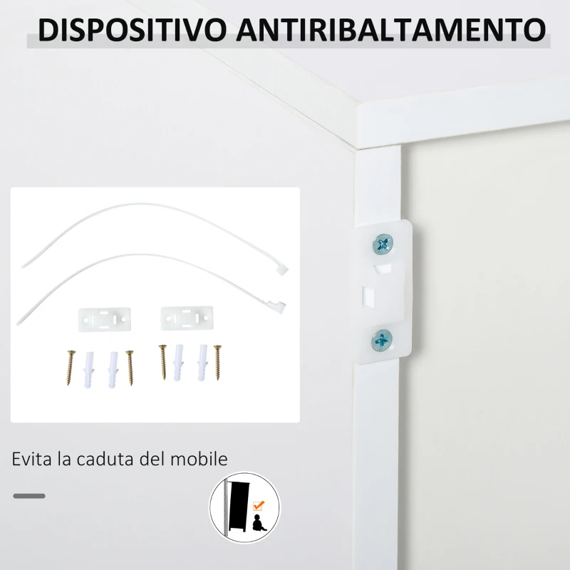 Homcom Dulap Gri Multiuz – Sertare & Compartimente cu Apasare(m-8)