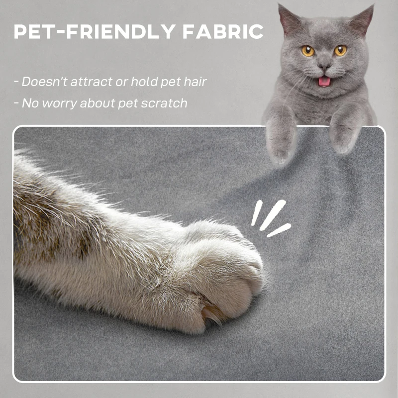 HOMCOM Fotoliu Reclinabil Electric pentru Living cu Suport pentru Picioare, Gri