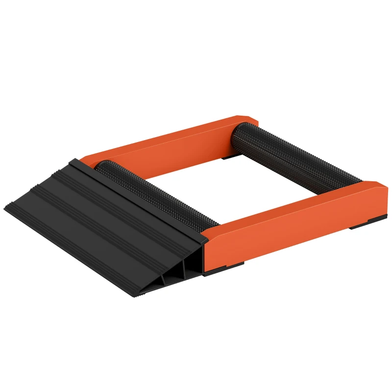 HOMCOM Motorcycle Wheel Cleaning Roller Stand with Aluminium Alloy Frame and Rollers, Motorcycle Maintenance Stand for Tyre Cleaning and Chain Lubrication, Fit Tyre Width < 180mm, Bikes < 500lb, Black