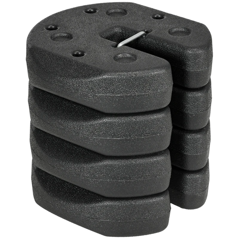 Outsunny Total 12KG Gazebo Weights Set of 4, Weights for Gazebo Legs with Reinforce Pins and Carry Belt, for Canopies Tents