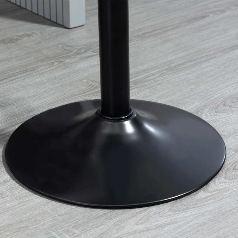 HOMCOM Lot de 2 tabourets de bar avec dossier et repose-pieds, réglable en hauteur et pivotante à 360°, gris