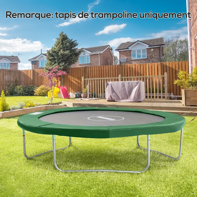 HOMCOM Coussin de protection pour trampoline de remplacement Ø 305 cm bâche à ressorts pour trampoline vert