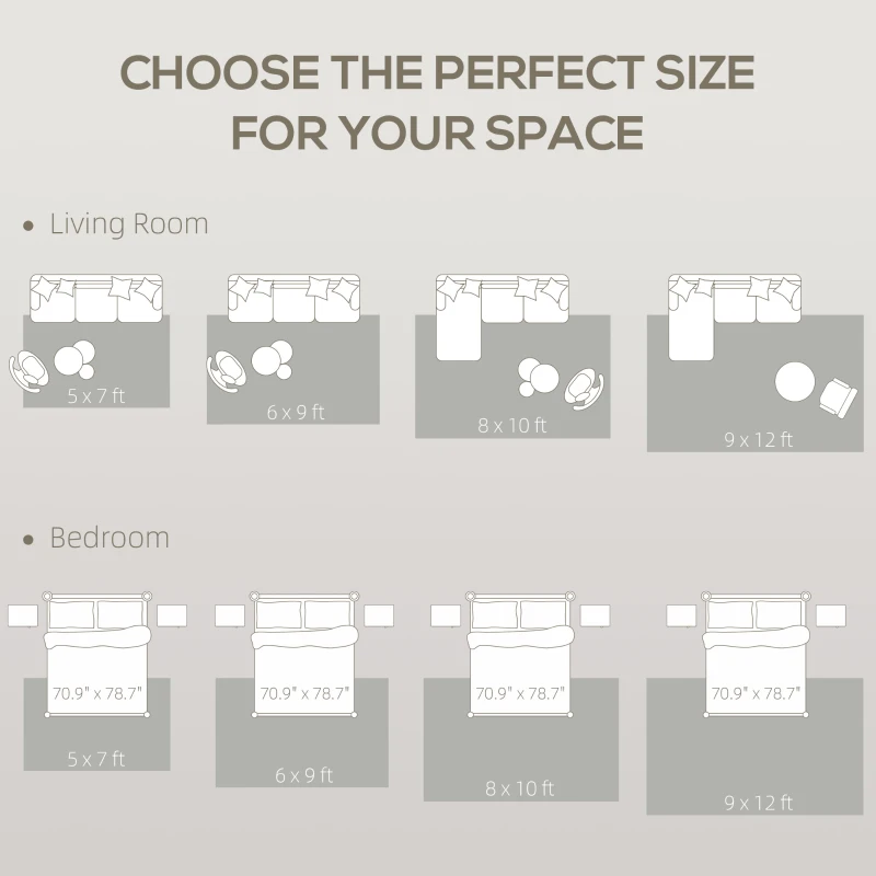 HOMCOM Modern Area Rug, Swirl Pattern Machine Washable Rug, Allergy-Friendly Floor Carpet for Living Room, Bedroom, Dining Room, Home Office, 230 x 160 cm, Cream White