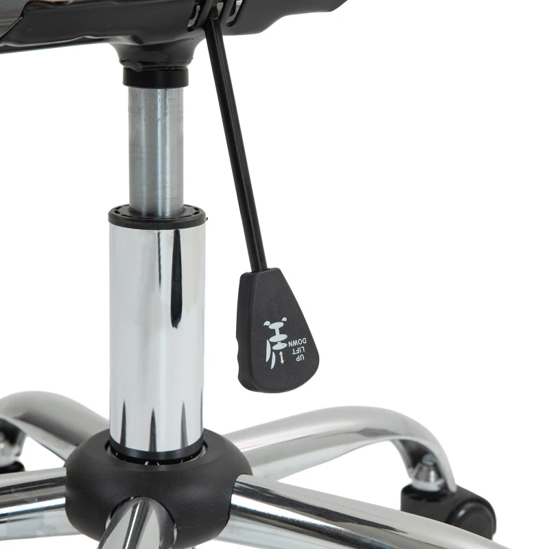 HOMCOM Chaise de bureau, fauteuil de bureau ergonomique, hauteur réglable, assise et dossier rembourrés, gris