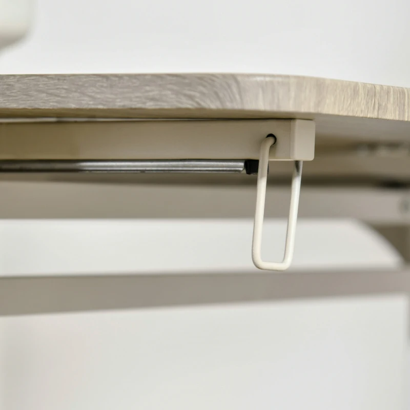 HOMCOM 3-delige Eetkamerset, Klaptafel met 2 Stoelen, 110 cm x 70 cm x 75 cm, Wit + Natuur