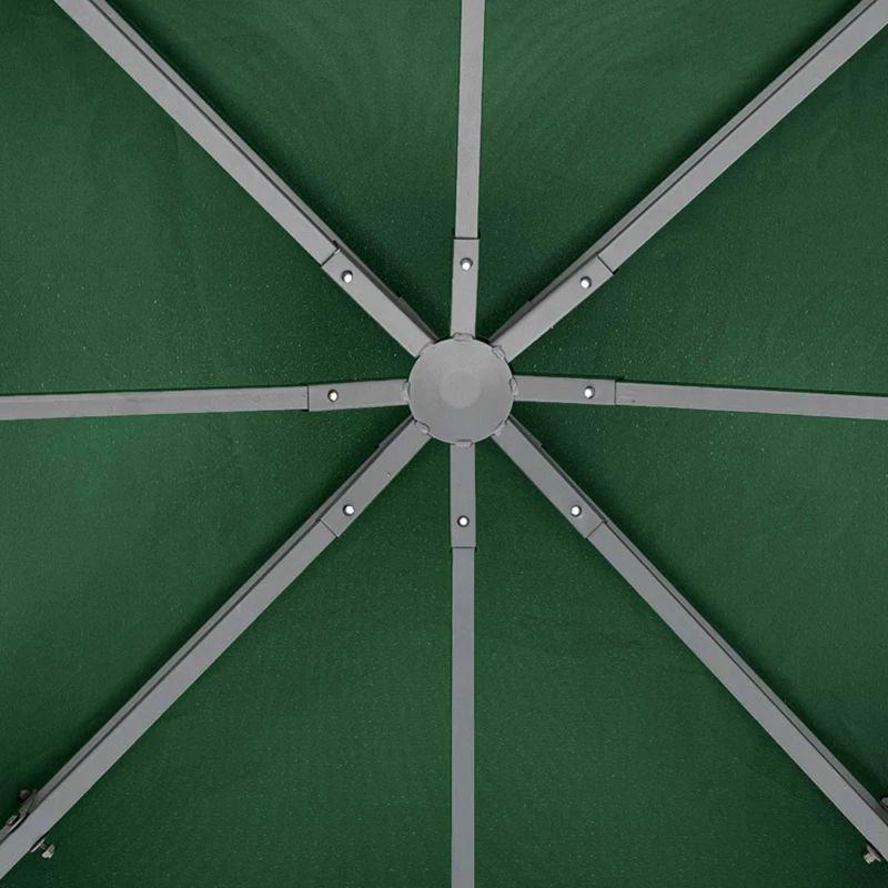 Outsunny 3(m) Gazebo Top Cover Double Tier Canopy Replacement Pavilion Roof Dark Green(m-8)