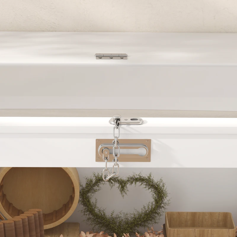 PawHut Gaiola para Hamster com Tampa Abatível e Janela de Acrílico Transparente 80x50x50 cm Branco