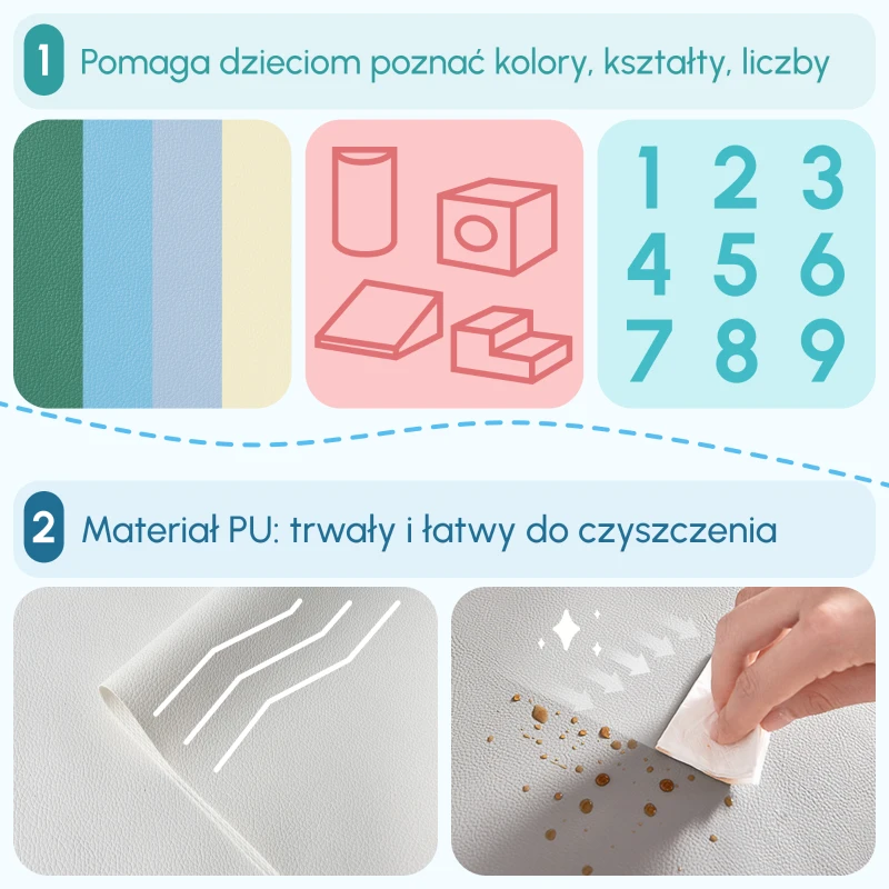 HOMCOM Zestaw 4 piankowych klocków do budowy dla dzieci w wieku 1-3 lat EPE kolor niebieski