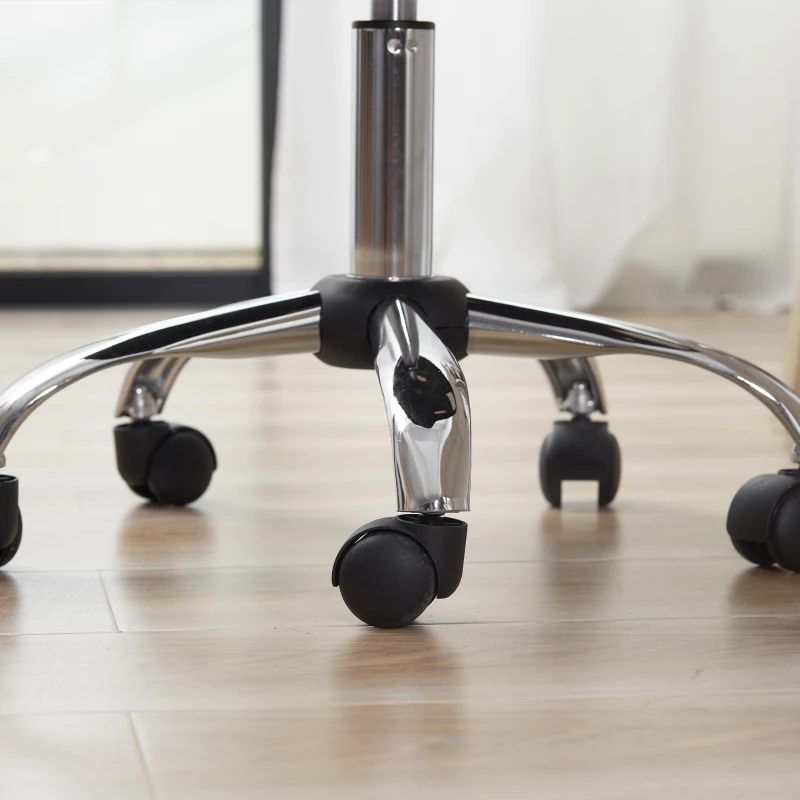 Vinsetto Chaise de bureau ergonomique fauteuil de bureau hauteur réglable piètement chromé pivotant 360° revêtement maille noir