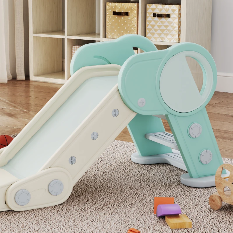 AIYAPLAY Scivolo per Bambini Pieghevole in Plastica Età 18 Mesi-3 Anni, 102x53x53cm, Verde