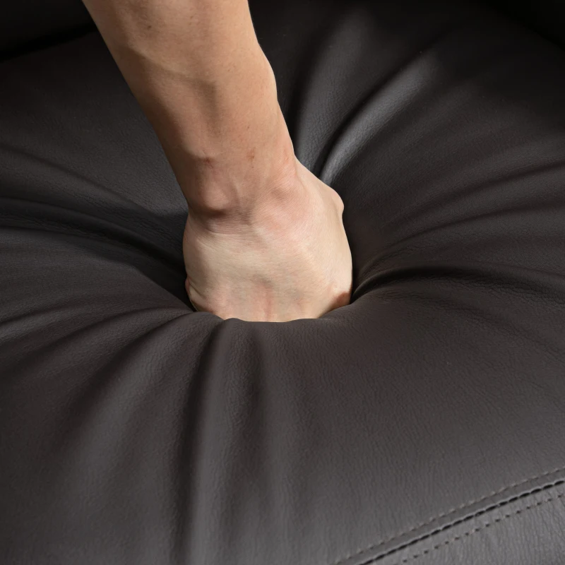 HOMCOM Sillón de Masaje Reclinable con Mando a Distancia Bolsillo Lateral y Temporizador Tapizado en PU 68x88x98 cm Marrón
