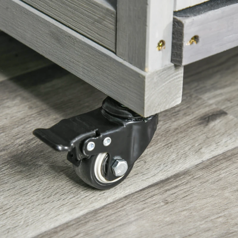 Pawhut konijnenhok in vurenhout 157cm x 53cm x 99.5cm