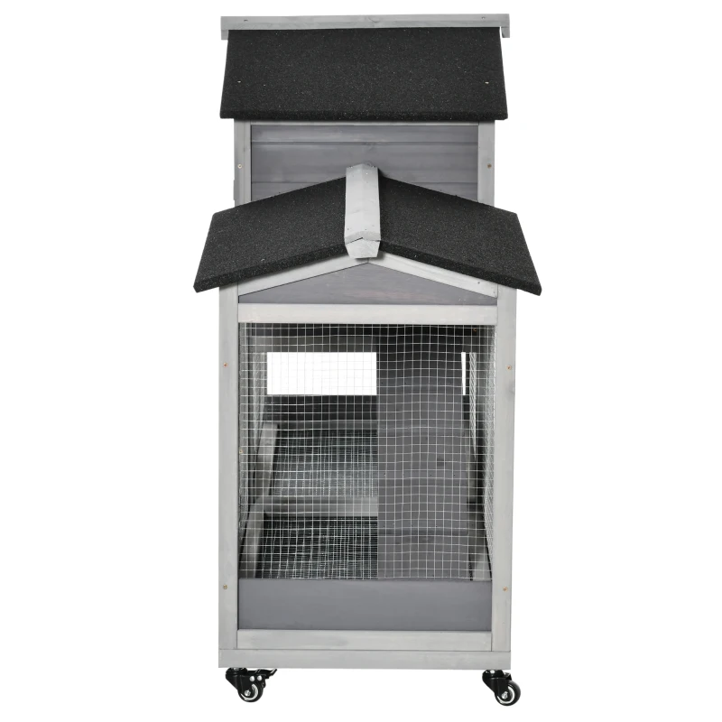 Pawhut konijnenhok in vurenhout 157cm x 53cm x 99.5cm