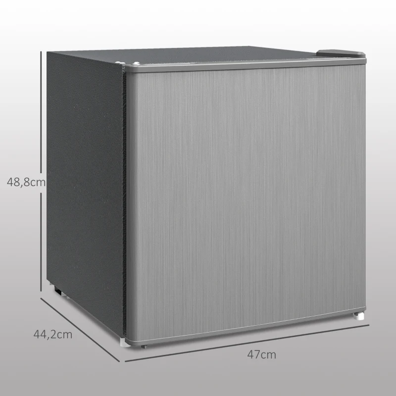 HOMCOM Mini-Vriezer 35 L, Electrische Vriesbox, Vrijstaand 161W, Mini Diepvrieskist 47 x 44,2 x 48,8 cm, Grijs(m-3)