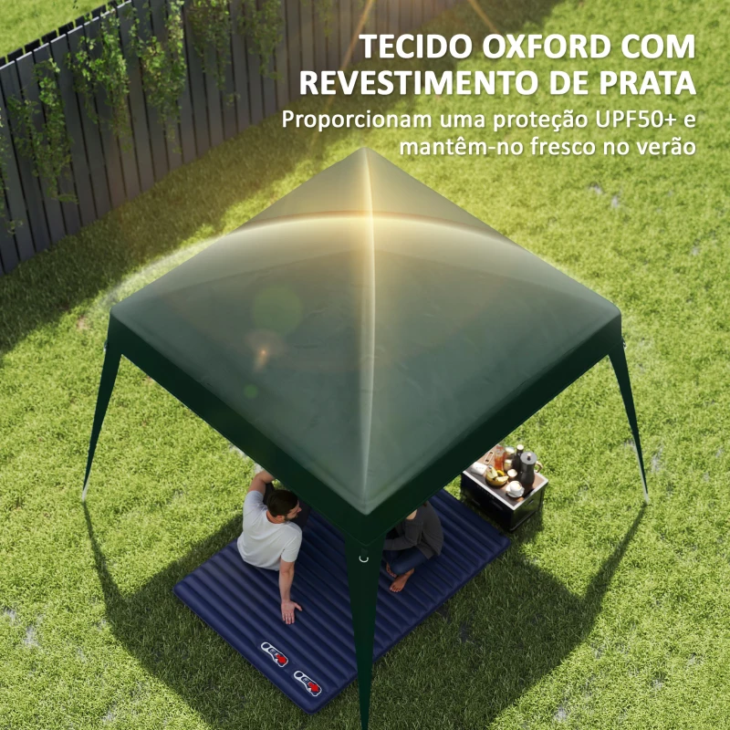 Outsunny Toldo de Substituição para Tenda 3x3m Teto de Reposição para Tenda Dobrável de Jardim em Tecido Oxford com Proteção UPF 50+ Verde