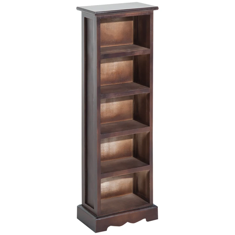 HOMCOM Mobila 5 Rafturi in Lemn, Maro, 30x17x90cm(m-13)