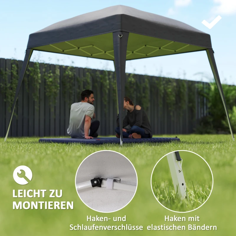 Outsunny Pavillon-Ersatzdach, Ersatzplane für 3 x 3 m Gartenpavillon, Gartenzeltdach-Ersatz, UPF50+, Oxford-Stoff, Dunkelgrau(m-5)