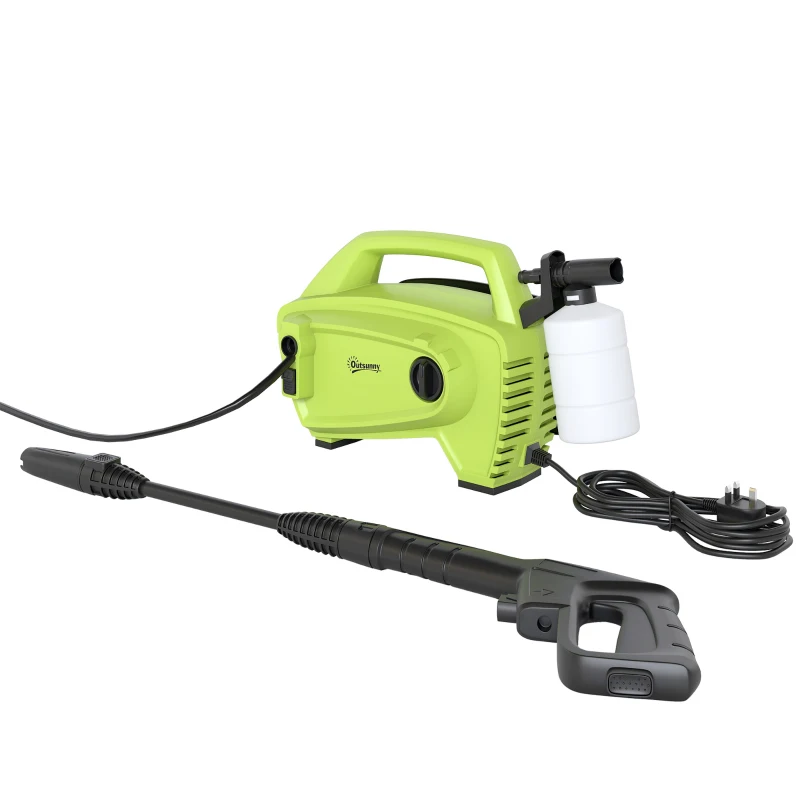 Outsunny 1600W 130-Bar Pressure Washer - Green
