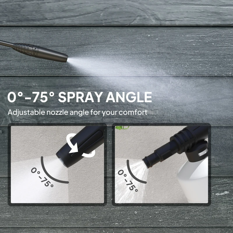 Outsunny 1600W 130-Bar Pressure Washer - Green