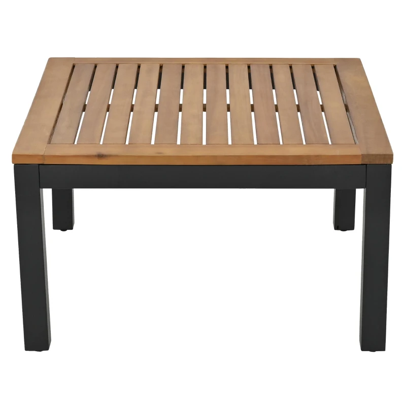 Set di mobili da giardino con 2 divani a 2 posti, 2 tavolini, 1 tavolo, 205x145x66 cm, Grigio