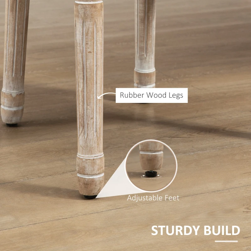 Zestaw 2 krzeseł do jadalni HOMCOM 49 cm x 56 cm x 96 cm