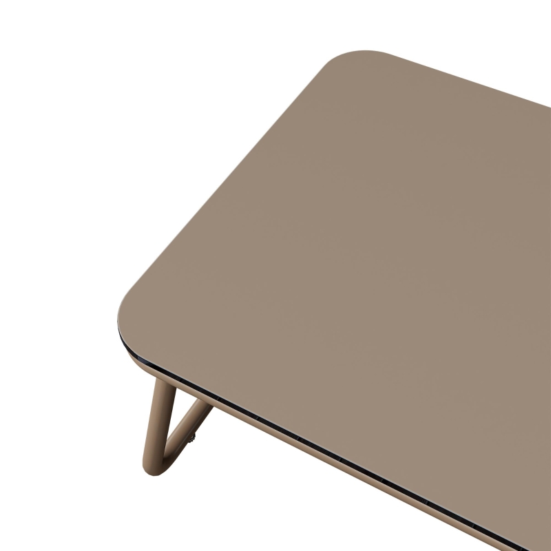 Juego de Salón de Jardín para 4 Personas con Sofá Doble 2 Sofás Individuales y 1 Mesa de Centro Beige