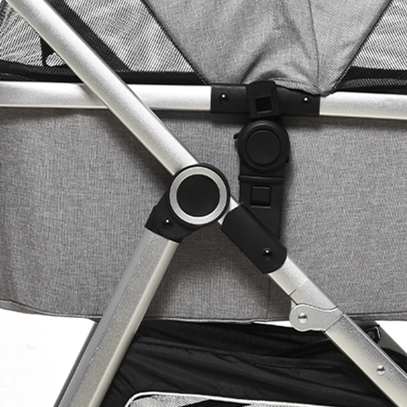 Wózek dla psa PawHut, wózek dla psa 2 w 1, torba transportowa, składany wózek dla psa, szary