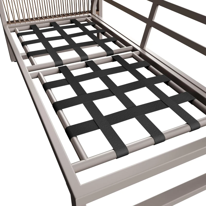 Juego de Salón de Jardín para 6-7 Personas Incluye Cojines de Asiento y Respaldo Beige