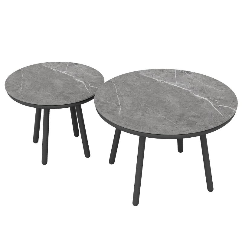 Ensemble de salon de jardin, ensemble de canapé d'extérieur moderne avec corde tissée à la main, incluant coussins de siège et de dossier, Gris