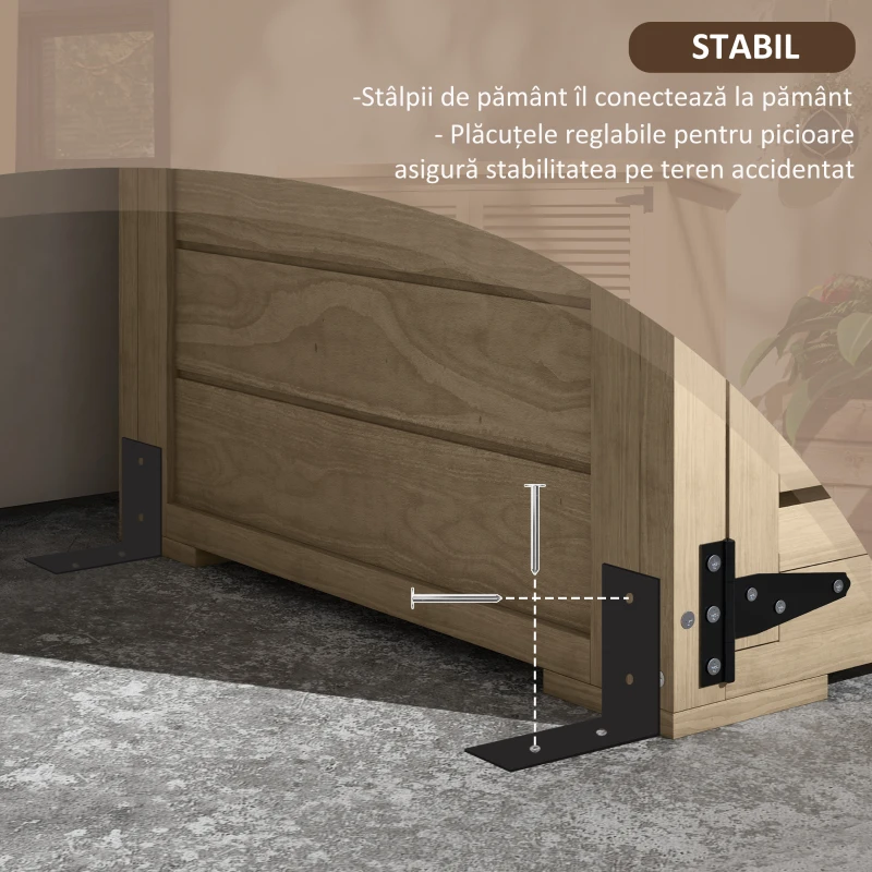 Outsunny Magazie de Gradina din Lemn, Dulap de Depozitare(m-6)