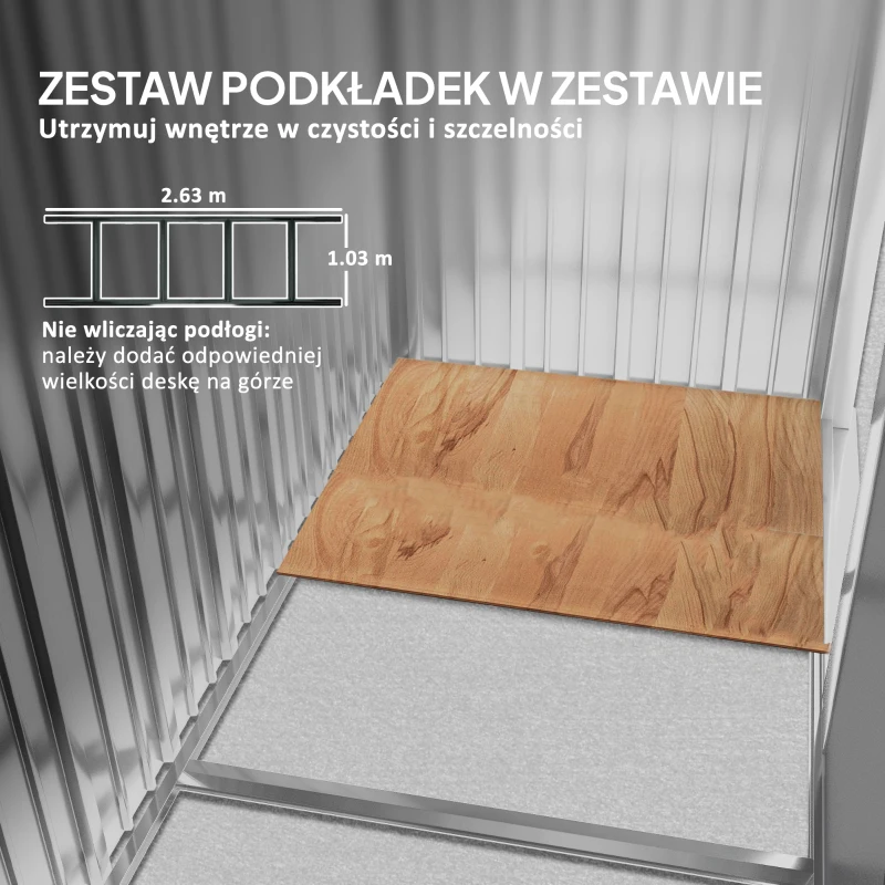 Outsunny ALTANA SCHOWEK METALOWY NA NARZĘDZIA szary