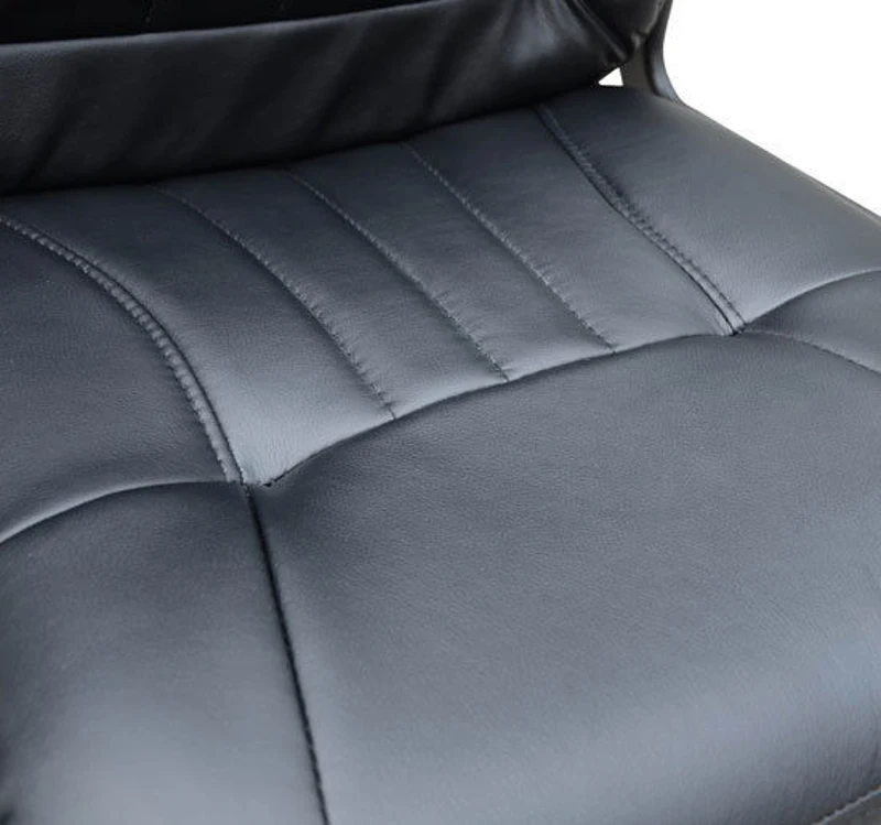 HOMCOM Swivel Executive Office Chair, PU Leather Computer Desk Chair with Adjustable Height, Wheels, Black