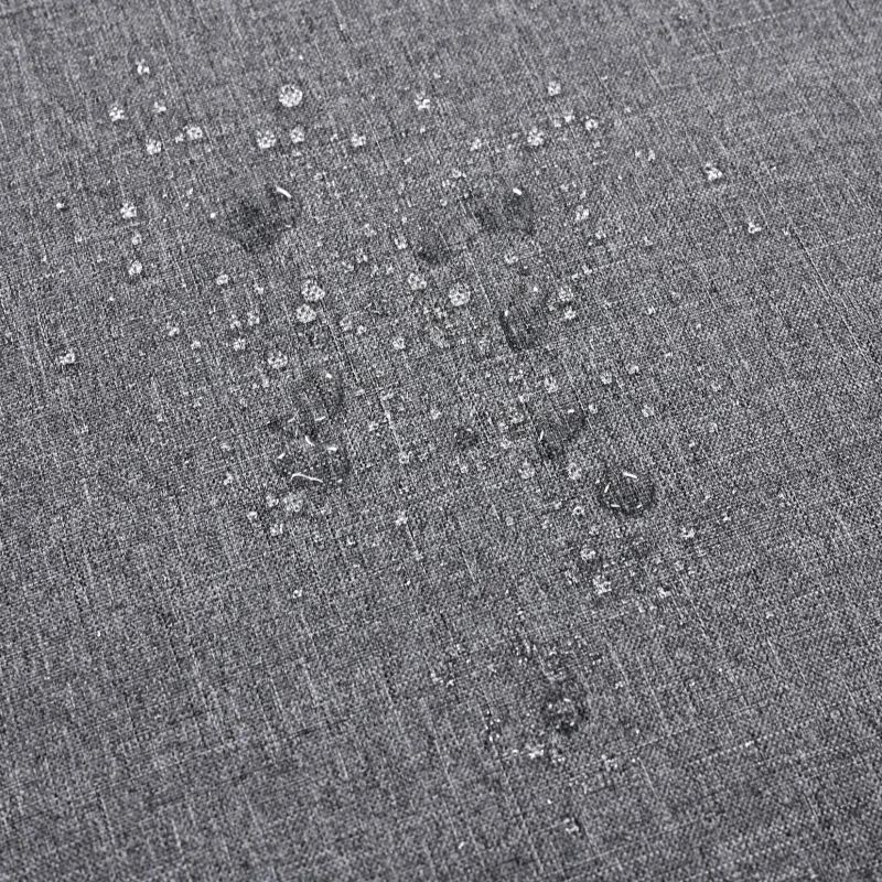 Ensemble de salon de jardin 5 pièces avec corde, pieds réglables, plateau de table en verre lisse, coussins de siège et de dossier inclus, Gris