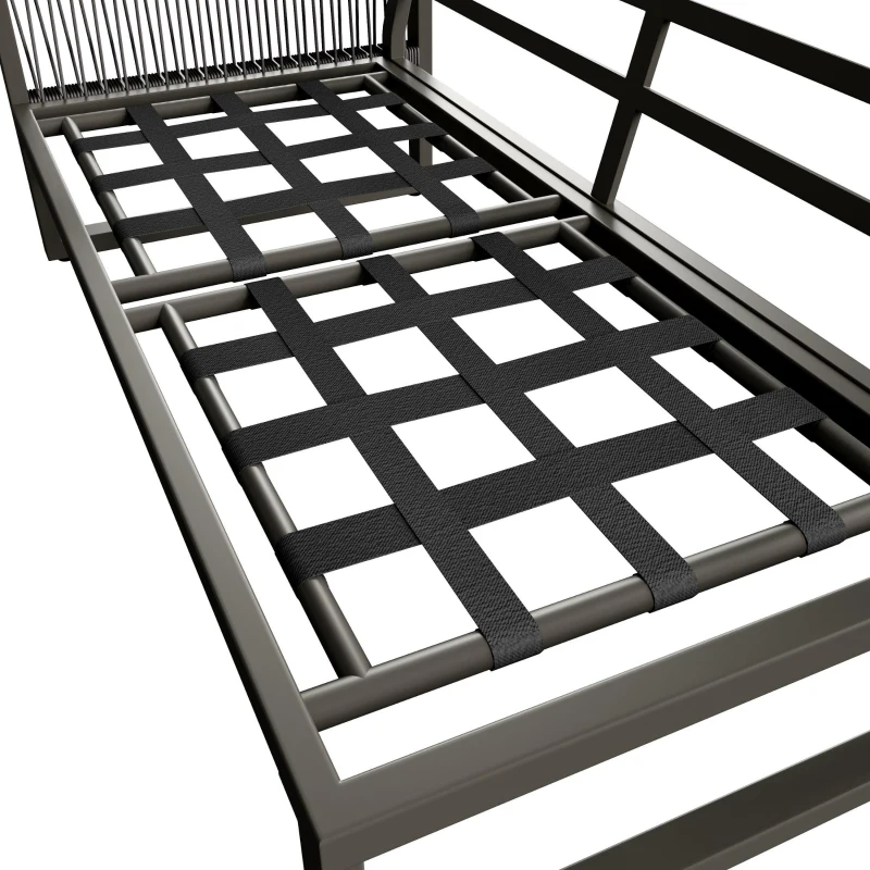 Juego de Salón de Jardín para 6-7 Personas Incluye Cojines de Asiento y Respaldo Gris