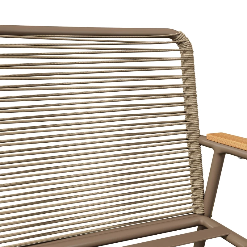 Juego de Salón de Jardín para 4 Personas con Sofá Doble 2 Sofás Individuales y 1 Mesa de Centro Beige