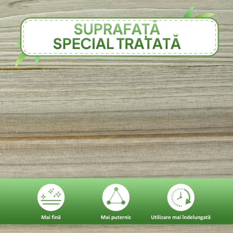 Outsunny Jardiniera Inaltata din Lemn cu Picioare si Polita Inferioara pentru Gradina si Balcon 91x51x76cm