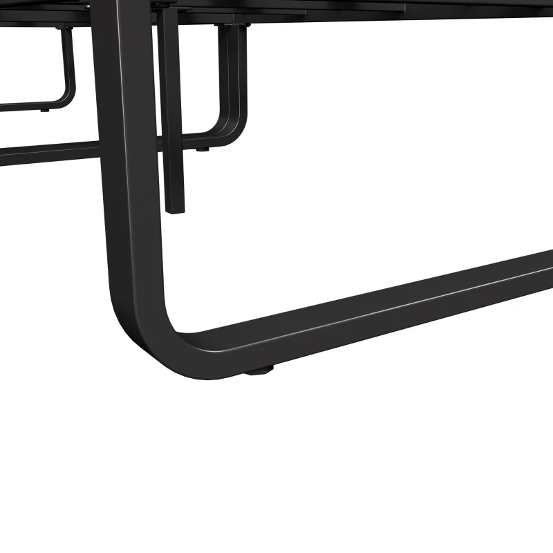 Ensemble de meubles de jardin pour 4-5 places assises, 2 tables basses intégrées, coussins de siège confortables et oreillers, Gris