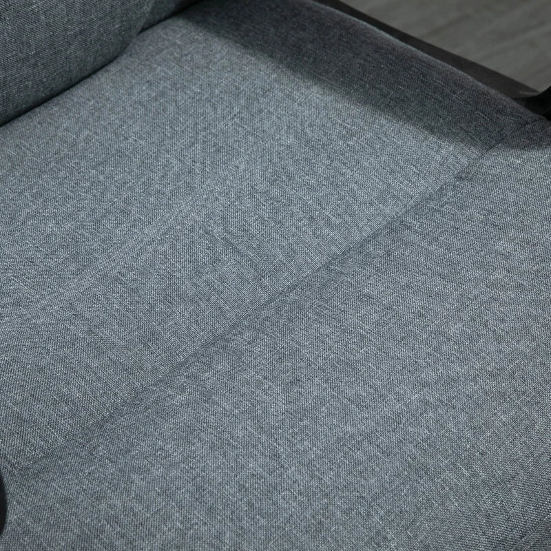 Vinsetto Office Chair, Fabric Desk Chair Mid Back Work Study Chair with Massage Lumbar Support, Adjustable Height and Swivel Wheels, Grey