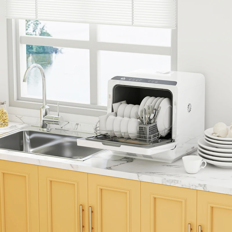 HOMCOM Multi-Program 6L Tabletop Dishwasher(m-9)